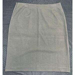 Eileen Fisher Straight Knee-Length Skirt, Grey/Taupe, Women's PL